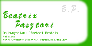 beatrix pasztori business card